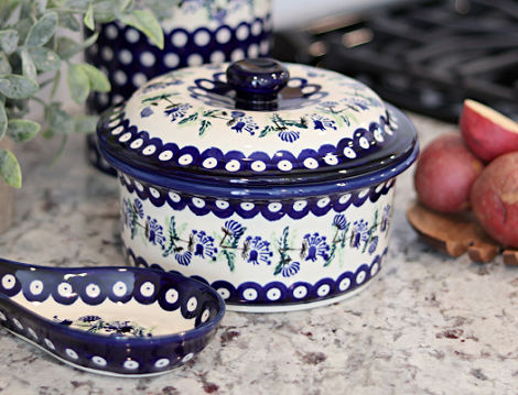 Blue Rose Polish Pottery | Bakeware